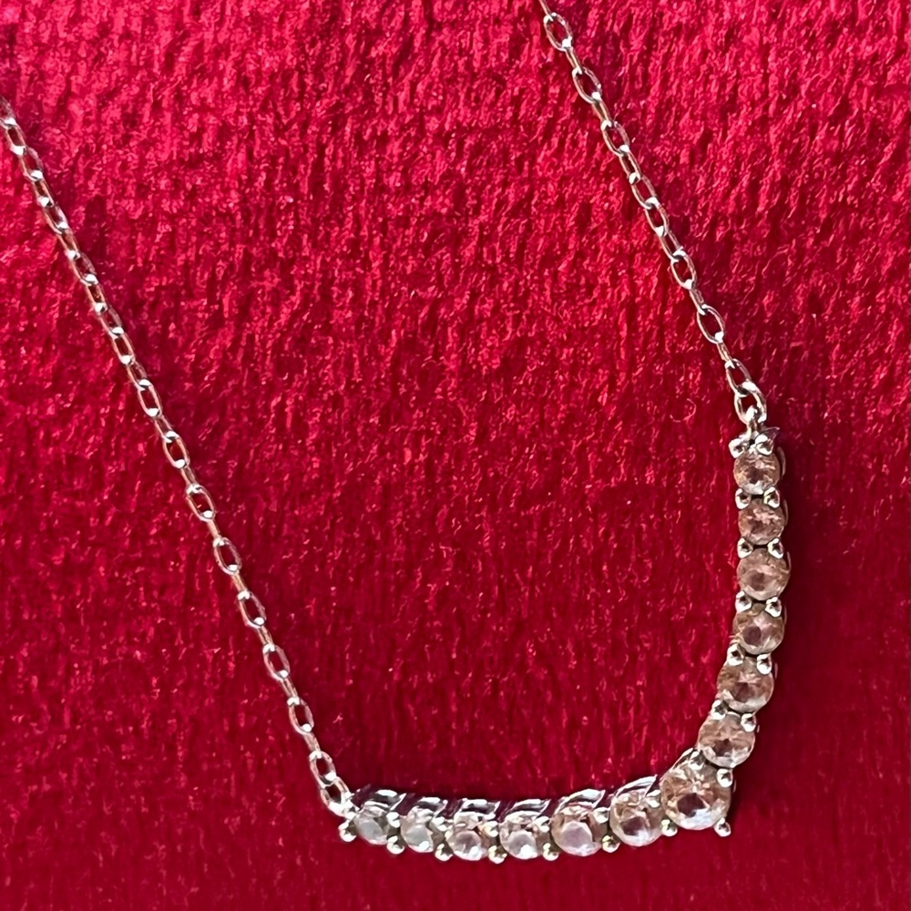 Signed Sun Sterling 925 Cubic Zirconia Necklace